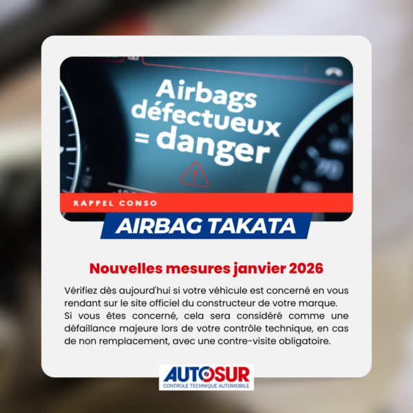 Contrôle airbags Takata